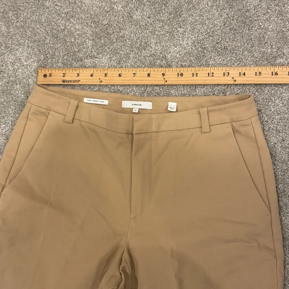 Vince Cotton Stretch Bootcut Trouser Khaki Tan Brown size 6